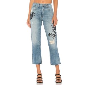 Rag & Bone Marilyn Crop in Ramona Embroidery